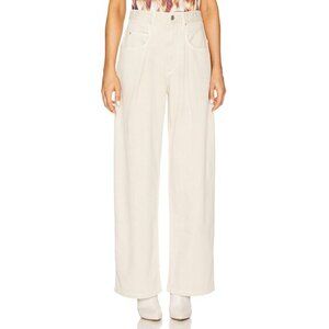 Etoile Isabel Marant high rise relaxed leg cream/ecru jeans Sz 42 / Us Sz 10